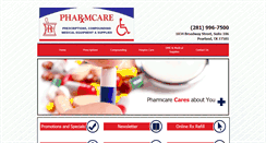 Desktop Screenshot of pharmcarepharmacy.com
